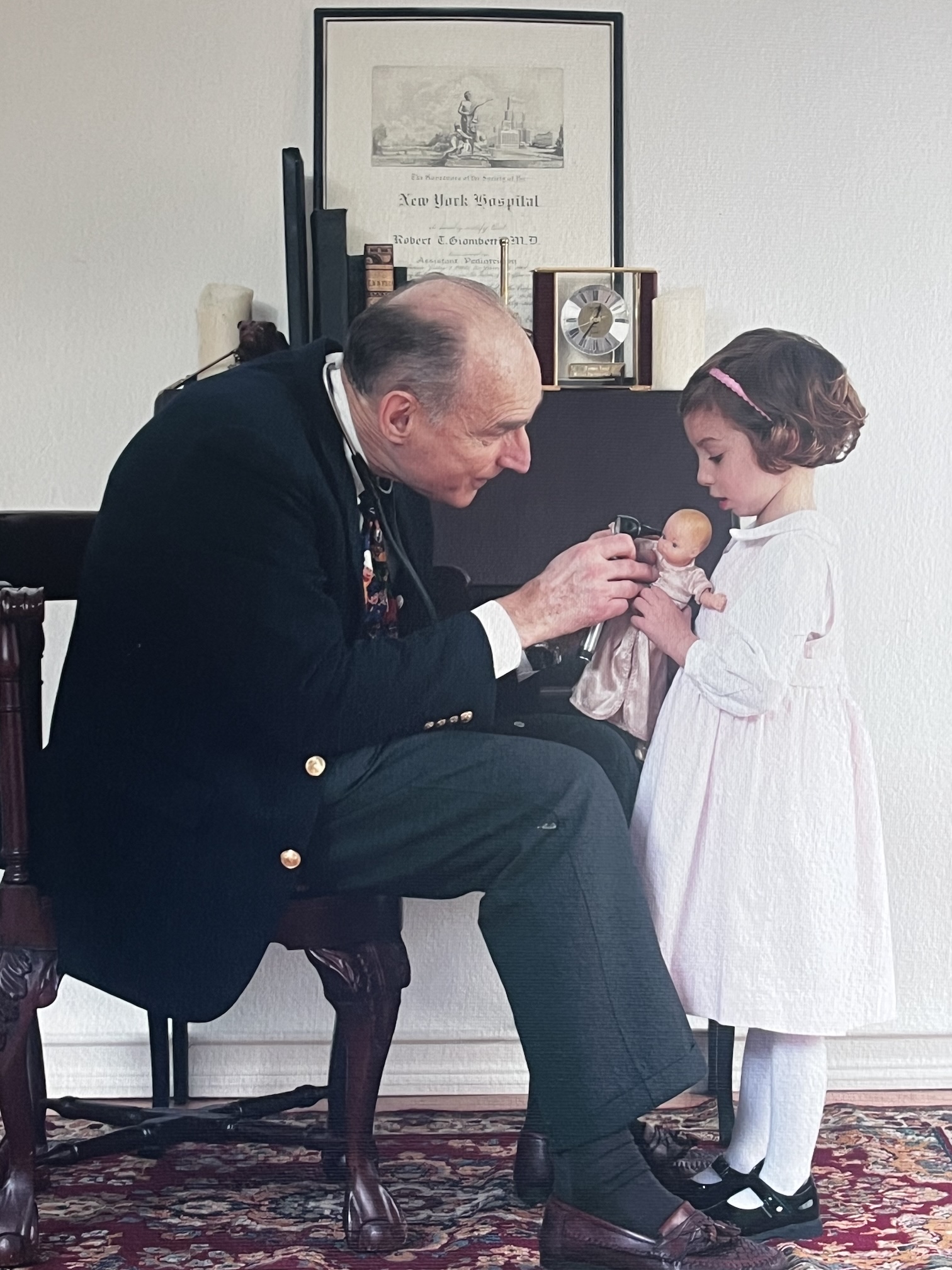Dr. Robert Giombetti treating his favorite patient.